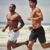 imageCOOFANDY Mens Swim Trunks Quick Dry Board Shorts Swimsuit Swimwear Bathing SuitP Grey Blue Plam Leaf