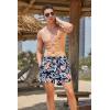 imageCOOFANDY Mens Swim Trunks Quick Dry Board Shorts Swimsuit Swimwear Bathing SuitP Navy Blue Floral