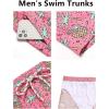 imageCOOFANDY Mens Swim Trunks Quick Dry Board Shorts Swimsuit Swimwear Bathing SuitPalm Red