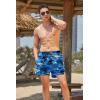 imageCOOFANDY Mens Swim Trunks Quick Dry Board Shorts Swimsuit Swimwear Bathing SuitPalm Tree Blue