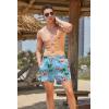 imageCOOFANDY Mens Swim Trunks Quick Dry Board Shorts Swimsuit Swimwear Bathing SuitPalm Tree Flamingo