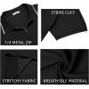 imageCOOFANDY Mens Zipper Polo Shirt Casual Knit Short Sleeve Polo T Shirt Classic Fit Shirts1black