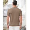 imageCOOFANDY Mens Zipper Polo Shirt Casual Knit Short Sleeve Polo T Shirt Classic Fit Shirts1khaki