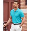 imageCOOFANDY Mens Zipper Polo Shirt Casual Knit Short Sleeve Polo T Shirt Classic Fit ShirtsBlue3