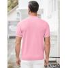 imageCOOFANDY Mens Zipper Polo Shirt Casual Knit Short Sleeve Polo T Shirt Classic Fit ShirtsBright Pink