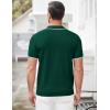 imageCOOFANDY Mens Zipper Polo Shirt Casual Knit Short Sleeve Polo T Shirt Classic Fit ShirtsGreen