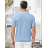 imageCOOFANDY Mens Zipper Polo Shirt Casual Knit Short Sleeve Polo T Shirt Classic Fit ShirtsLight Blue
