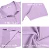 imageCOOFANDY Mens Zipper Polo Shirt Casual Knit Short Sleeve Polo T Shirt Classic Fit ShirtsLight Purple