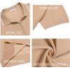 imageCOOFANDY Mens Zipper Polo Shirt Casual Knit Short Sleeve Polo T Shirt Classic Fit ShirtsLight Tan