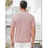 imageCOOFANDY Mens Zipper Polo Shirt Casual Knit Short Sleeve Polo T Shirt Classic Fit ShirtsPink