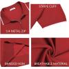 imageCOOFANDY Mens Zipper Polo Shirt Casual Knit Short Sleeve Polo T Shirt Classic Fit ShirtsRed