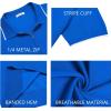 imageCOOFANDY Mens Zipper Polo Shirt Casual Knit Short Sleeve Polo T Shirt Classic Fit ShirtsRoyal Blue