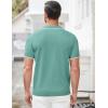 imageCOOFANDY Mens Zipper Polo Shirt Casual Knit Short Sleeve Polo T Shirt Classic Fit ShirtsTurquoise