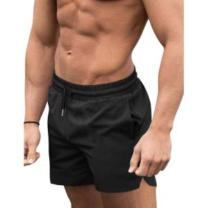 imageCOOFANDY Mens Swim Trunks Quick Dry Board Shorts Swimsuit Swimwear Bathing SuitA Black