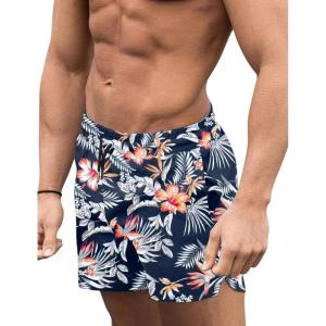 imageCOOFANDY Mens Swim Trunks Quick Dry Board Shorts Swimsuit Swimwear Bathing SuitP Navy Blue Floral