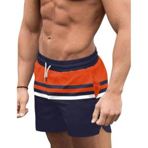 imageCOOFANDY Mens Swim Trunks Quick Dry Board Shorts Swimsuit Swimwear Bathing SuitP Red Stripe