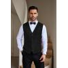 imageCOOFANDY Men Casual Suit Vest Formal Dress Vest Slim Fit Waistcoat Business WeddingBlack