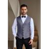 imageCOOFANDY Men Casual Suit Vest Formal Dress Vest Slim Fit Waistcoat Business WeddingBlue Purple