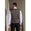 imageCOOFANDY Men Casual Suit Vest Formal Dress Vest Slim Fit Waistcoat Business WeddingBrown