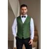 imageCOOFANDY Men Casual Suit Vest Formal Dress Vest Slim Fit Waistcoat Business WeddingGreen