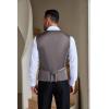 imageCOOFANDY Men Casual Suit Vest Formal Dress Vest Slim Fit Waistcoat Business WeddingGrey