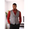 imageCOOFANDY Men Casual Suit Vest Formal Dress Vest Slim Fit Waistcoat Business WeddingGrey