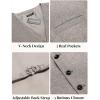 imageCOOFANDY Men Casual Suit Vest Formal Dress Vest Slim Fit Waistcoat Business WeddingLight Grey