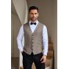 imageCOOFANDY Men Casual Suit Vest Formal Dress Vest Slim Fit Waistcoat Business WeddingLight Khaki