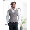 imageCOOFANDY Men Casual Suit Vest Formal Dress Vest Slim Fit Waistcoat Business WeddingLight Khaki