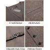 imageCOOFANDY Men Casual Suit Vest Formal Dress Vest Slim Fit Waistcoat Business WeddingLight Khaki