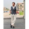imageCOOFANDY Men Casual Suit Vest Formal Dress Vest Slim Fit Waistcoat Business WeddingLine Grey