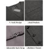 imageCOOFANDY Men Casual Suit Vest Formal Dress Vest Slim Fit Waistcoat Business WeddingLine Grey
