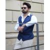 imageCOOFANDY Men Casual Suit Vest Formal Dress Vest Slim Fit Waistcoat Business WeddingNavy Blue