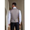 imageCOOFANDY Men Casual Suit Vest Formal Dress Vest Slim Fit Waistcoat Business WeddingPlaid Blazer Dark Gray