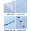 imageCOOFANDY Men Casual Suit Vest Formal Dress Vest Slim Fit Waistcoat Business WeddingPlaid Blazer Sky Blue