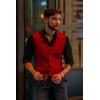 imageCOOFANDY Men Casual Suit Vest Formal Dress Vest Slim Fit Waistcoat Business WeddingRed