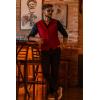 imageCOOFANDY Men Casual Suit Vest Formal Dress Vest Slim Fit Waistcoat Business WeddingRed