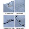 imageCOOFANDY Men Casual Suit Vest Formal Dress Vest Slim Fit Waistcoat Business WeddingSky Blue