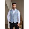 imageCOOFANDY Men Casual Suit Vest Formal Dress Vest Slim Fit Waistcoat Business WeddingSky Blue