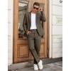 imageCOOFANDY Men Suits Classic Fit 2 Piece Suit Set One Button Casual Blazer Wedding Bussiness Suit SeparatesBrown