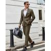 imageCOOFANDY Men Suits Classic Fit 2 Piece Suit Set One Button Casual Blazer Wedding Bussiness Suit SeparatesBrown