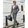 imageCOOFANDY Men Suits Classic Fit 2 Piece Suit Set One Button Casual Blazer Wedding Bussiness Suit SeparatesLinen Gray