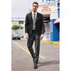 imageCOOFANDY Mens 2 Piece Suits Classic Fit 2 Button Dress Suits Tuxedo Jacket Blazer for Wedding Business Dinner PromBlack  Plaid 