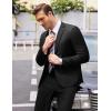 imageCOOFANDY Mens 2 Piece Suits Classic Fit 2 Button Dress Suits Tuxedo Jacket Blazer for Wedding Business Dinner PromBlack One