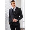 imageCOOFANDY Mens 2 Piece Suits Classic Fit 2 Button Dress Suits Tuxedo Jacket Blazer for Wedding Business Dinner PromBlack One