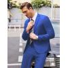 imageCOOFANDY Mens 2 Piece Suits Classic Fit 2 Button Dress Suits Tuxedo Jacket Blazer for Wedding Business Dinner PromBlue