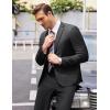 imageCOOFANDY Mens 2 Piece Suits Classic Fit 2 Button Dress Suits Tuxedo Jacket Blazer for Wedding Business Dinner PromDark Grey One