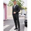 imageCOOFANDY Mens 2 Piece Suits Classic Fit 2 Button Dress Suits Tuxedo Jacket Blazer for Wedding Business Dinner PromDark Grey One