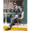 imageCOOFANDY Mens 2 Piece Suits Classic Fit 2 Button Dress Suits Tuxedo Jacket Blazer for Wedding Business Dinner PromGrey