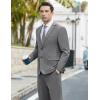 imageCOOFANDY Mens 2 Piece Suits Classic Fit 2 Button Dress Suits Tuxedo Jacket Blazer for Wedding Business Dinner PromGrey